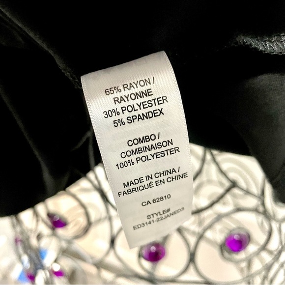 Black T-Shirt Blouse with Sheer Polka Dot Sleeves - Picture 4 of 4